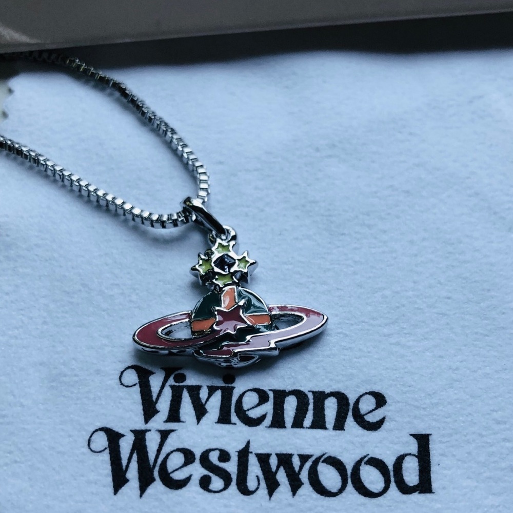 Vivienne Westwood multicolor orbit necklace